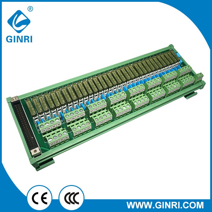 Ginri JR-F32PC-F-Q 릴레이 보드 24 v 릴레이 모듈 32 채널 터미널 블록 f 커넥터 1no 접점 무료 배송
